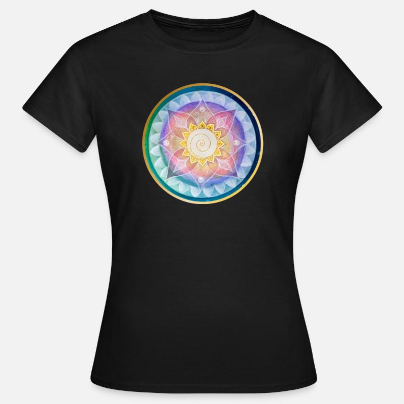 Harmonious mandala meditation design - Women's T-Shirt - black