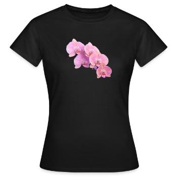 orchidée rose isolé clipart - T-shirt Femme - noir - Devant - AI Model Female 172 dark (172cm)