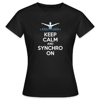 Synchronschwimmen Kunstschwimmen Wassersport - Frauen T-Shirt - Schwarz - Vorne - AI Model Female 172 dark (172cm)