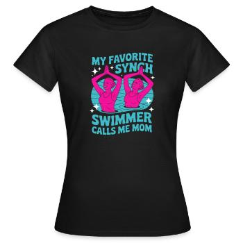 Synchronschwimmen Kunstschwimmen Wassersport - Frauen T-Shirt - Schwarz - Vorne - AI Model Female 172 dark (172cm)
