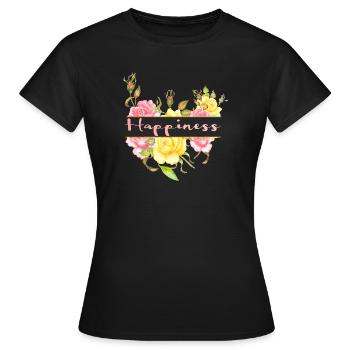 Bonheur - T-shirt Femme - noir - Devant - AI Model Female 172 dark (172cm)