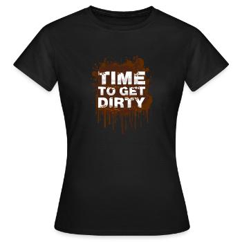 Il est temps de se salir Schlammlauf Mud Run Muddy Race - T-shirt Femme - noir - Devant - AI Model Female 172 dark (172cm)