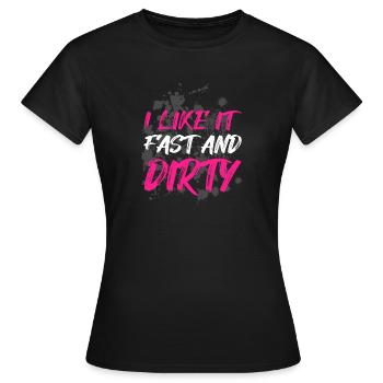 Rapide et sale Schlammlauf Mud Run Muddy Race - T-shirt Femme - noir - Devant - AI Model Female 172 dark (172cm)