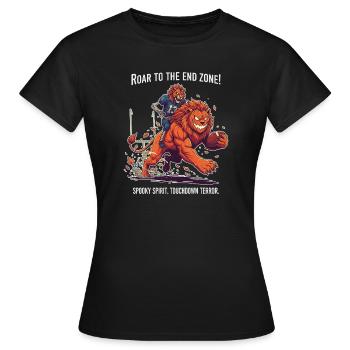 Spooky Touchdown Terror - Frauen T-Shirt - Schwarz - Vorne - AI Model Female 172 dark (172cm)