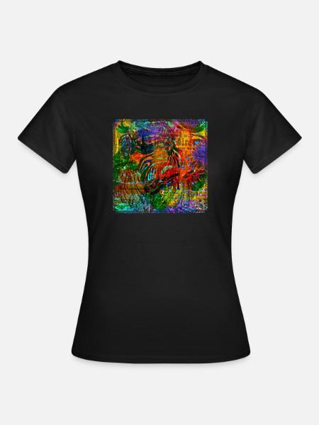 Worte & Vögel V2 - Frauen T-Shirt - Schwarz