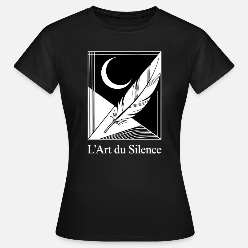 Moon Feather Geometric - Women's T-Shirt - black