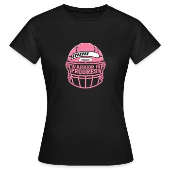 Guerrier de la sensibilisation au cancer du sein en cours - T-shirt Femme - noir - Devant - AI Model Female 172 dark (172cm)