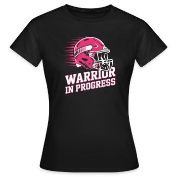 Guerrier de la sensibilisation au cancer du sein en cours - T-shirt Femme - noir - Devant - AI Model Female 172 dark (172cm)