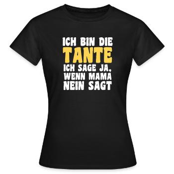 Family motif niece - Women's T-Shirt - black - Front - AI Model Female 172 dark (172cm)
