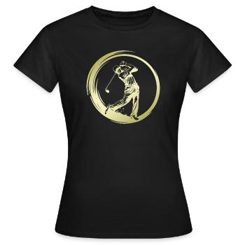 Silhouette de golfeur - T-shirt Femme - noir - Devant - AI Model Female 172 dark (172cm)