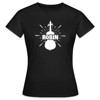 Robin - Frauen T-Shirt - Schwarz - Vorne - AI Model Female 172 dark (172cm)