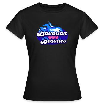Bavarian Beauties with Heart - Women's T-Shirt - black - Front - AI Model Female 172 dark (172cm)