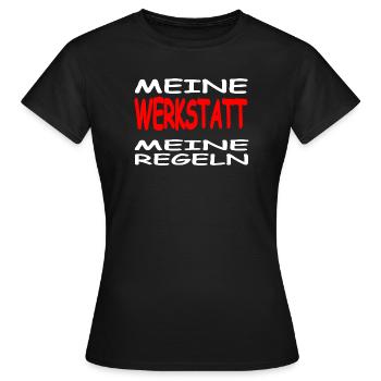 workshop - Women's T-Shirt - black - Front - AI Model Female 172 dark (172cm)