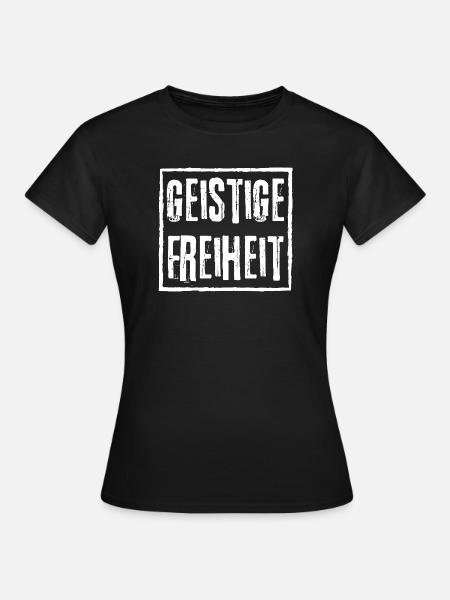 GEISTIGE FREIHEIT - PUNK ROCK GRAFFITI - Frauen T-Shirt - Schwarz