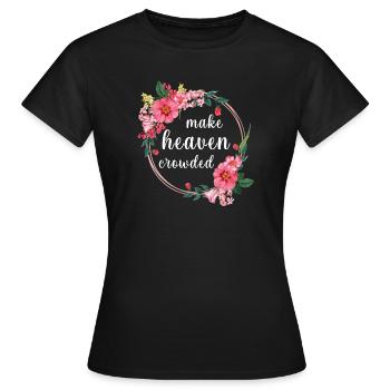 Make Heaven Bonded Faith Fleurs Design - T-shirt Femme - noir - Devant - AI Model Female 172 dark (172cm)