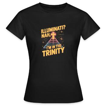 Christian Illuminati In The Trinity - Women's T-Shirt - black - Front - AI Model Female 172 dark (172cm)