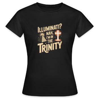 Christian Illuminati In The Trinity - Women's T-Shirt - black - Front - AI Model Female 172 dark (172cm)