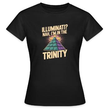 Christian Illuminati In The Trinity - Women's T-Shirt - black - Front - AI Model Female 172 dark (172cm)