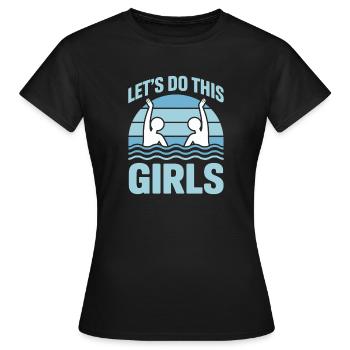 Synchronschwimmen Kunstschwimmen Wassersport - Frauen T-Shirt - Schwarz - Vorne - AI Model Female 172 dark (172cm)