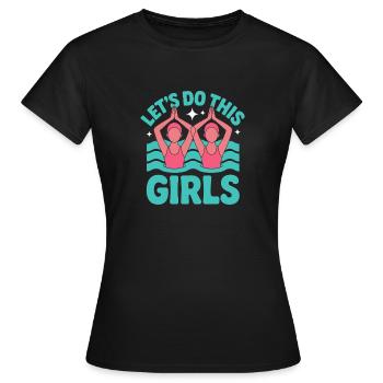 Synchronschwimmen Kunstschwimmen Wassersport - Frauen T-Shirt - Schwarz - Vorne - AI Model Female 172 dark (172cm)