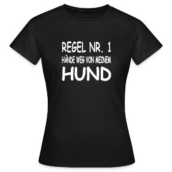 canine - Women's T-Shirt - black - Front - AI Model Female 172 dark (172cm)
