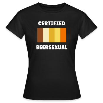 Beersexual Hot Beer Palette - Frauen T-Shirt - Schwarz - Vorne - AI Model Female 172 dark (172cm)