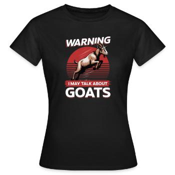 Funny Farm Animal Goat - Women's T-Shirt - black - Front - AI Model Female 172 dark (172cm)