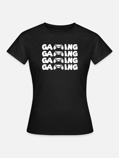 Gaming Glyphs Controller Muster - Frauen T-Shirt - Schwarz