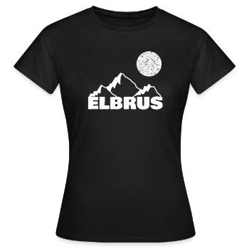 Elbrus als Bergsport - Frauen T-Shirt - Schwarz - Vorne - AI Model Female 172 dark (172cm)