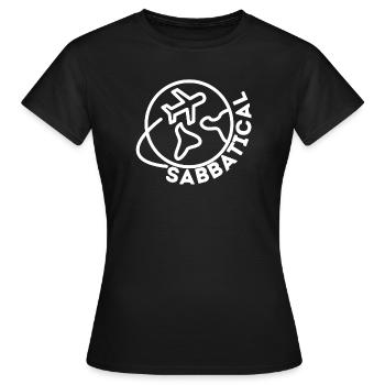Sabbatique - T-shirt Femme - noir - Devant - AI Model Female 172 dark (172cm)