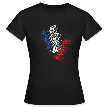 Strassburger Streetart - Frauen T-Shirt - Schwarz - Vorne - AI Model Female 172 dark (172cm)