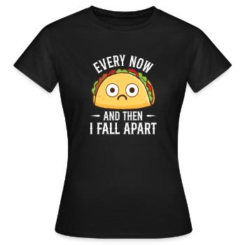 De temps en temps, je m’effondre Taco Joke - T-shirt Femme - noir - Devant - AI Model Female 172 dark (172cm)