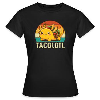 Tacolotl Süßes Axolotl Taco Mashup - Frauen T-Shirt - Schwarz - Vorne - AI Model Female 172 dark (172cm)