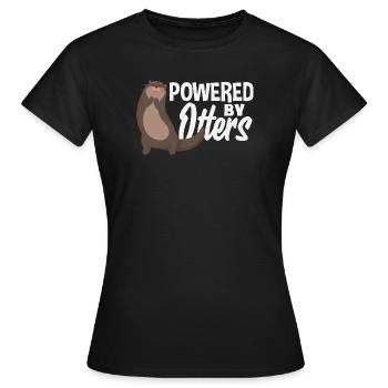 Angetrieben Von Sea Otter Cartoon - Frauen T-Shirt - Schwarz - Vorne - AI Model Female 172 dark (172cm)