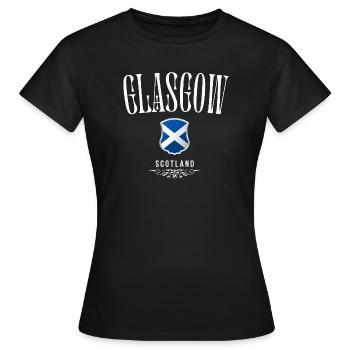 Glasgow Schottland, Souvenir Glasgow - Frauen T-Shirt - Schwarz - Vorne - AI Model Female 172 dark (172cm)