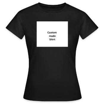 Chemise sur mesure - T-shirt Femme - noir - Devant - AI Model Female 172 dark (172cm)