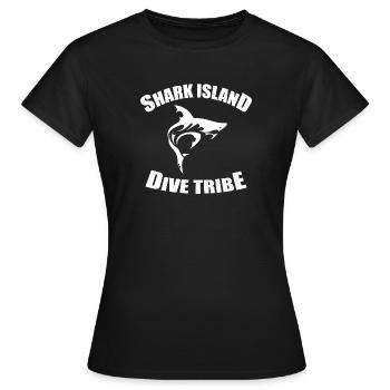 Tribu de plongée de l'île aux requins - T-shirt Femme - noir - Devant - AI Model Female 172 dark (172cm)
