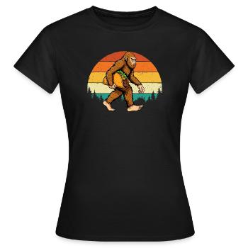 Bigfoot Trägt Taco Lustiges Fiesta Mashup - Frauen T-Shirt - Schwarz - Vorne - AI Model Female 172 dark (172cm)