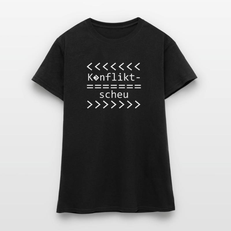 Chemise Git Nerd Aversion aux conflits T-shirt Femme