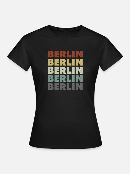 Berlin - Germany - Deutschland - Lettering - Frauen T-Shirt - Schwarz