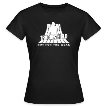 Athlétisme Athlétisme Pas pour les faibles - T-shirt Femme - noir - Devant - AI Model Female 172 dark (172cm)