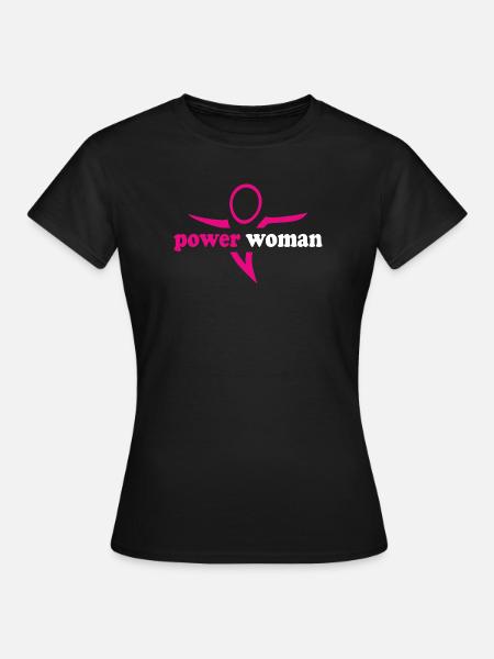 power_woman_001 - Frauen T-Shirt - Schwarz