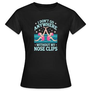 Synchronschwimmen Kunstschwimmen Wassersport - Frauen T-Shirt - Schwarz - Vorne - AI Model Female 172 dark (172cm)