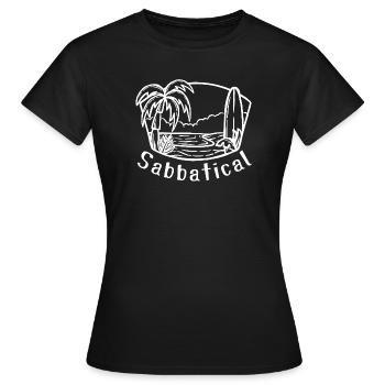 Sabbatique - T-shirt Femme - noir - Devant - AI Model Female 172 dark (172cm)