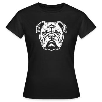 Tête de chien bouledogue - T-shirt Femme - noir - Devant - AI Model Female 172 dark (172cm)