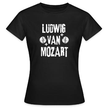 Ludwig Van Mozart Musique rock grunge - T-shirt Femme - noir - Devant - AI Model Female 172 dark (172cm)