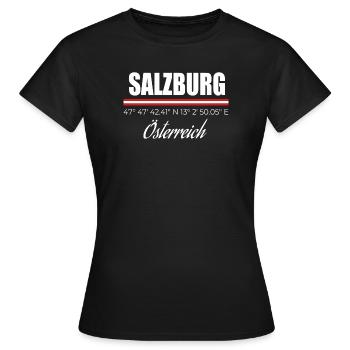 Salzbourg - T-shirt Femme - noir - Devant - AI Model Female 172 dark (172cm)