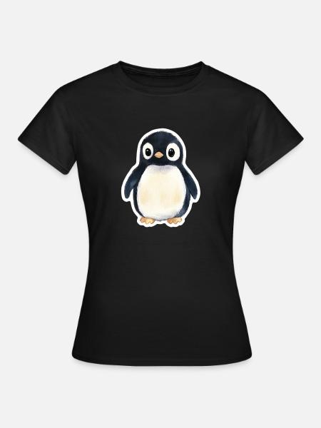 Pinguin - Frauen T-Shirt - Schwarz