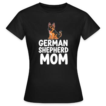 German Shepherd Mom Dog Mom Shepherd Dog - Women's T-Shirt - black - Front - AI Model Female 172 dark (172cm)