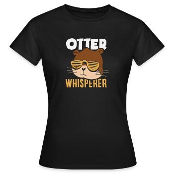 Seeotter-flüsterer - Frauen T-Shirt - Schwarz - Vorne - AI Model Female 172 dark (172cm)